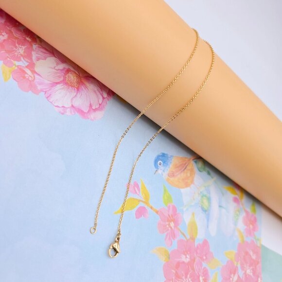 "Elegant Rose Gold Cable Chain Necklace, 24 Inch, Gold Plated Brass, XPNL0100 - Picture 7 of 12